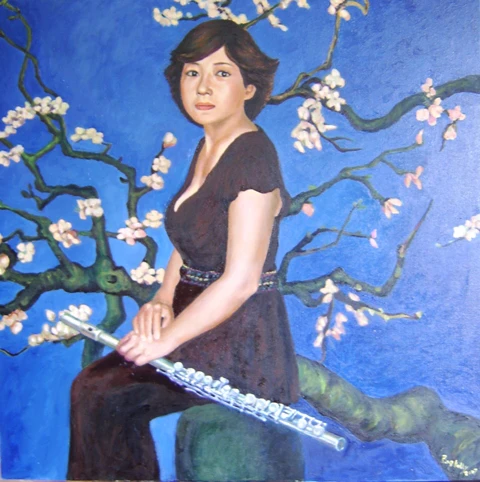 Flute and Van Gogh's Blossom