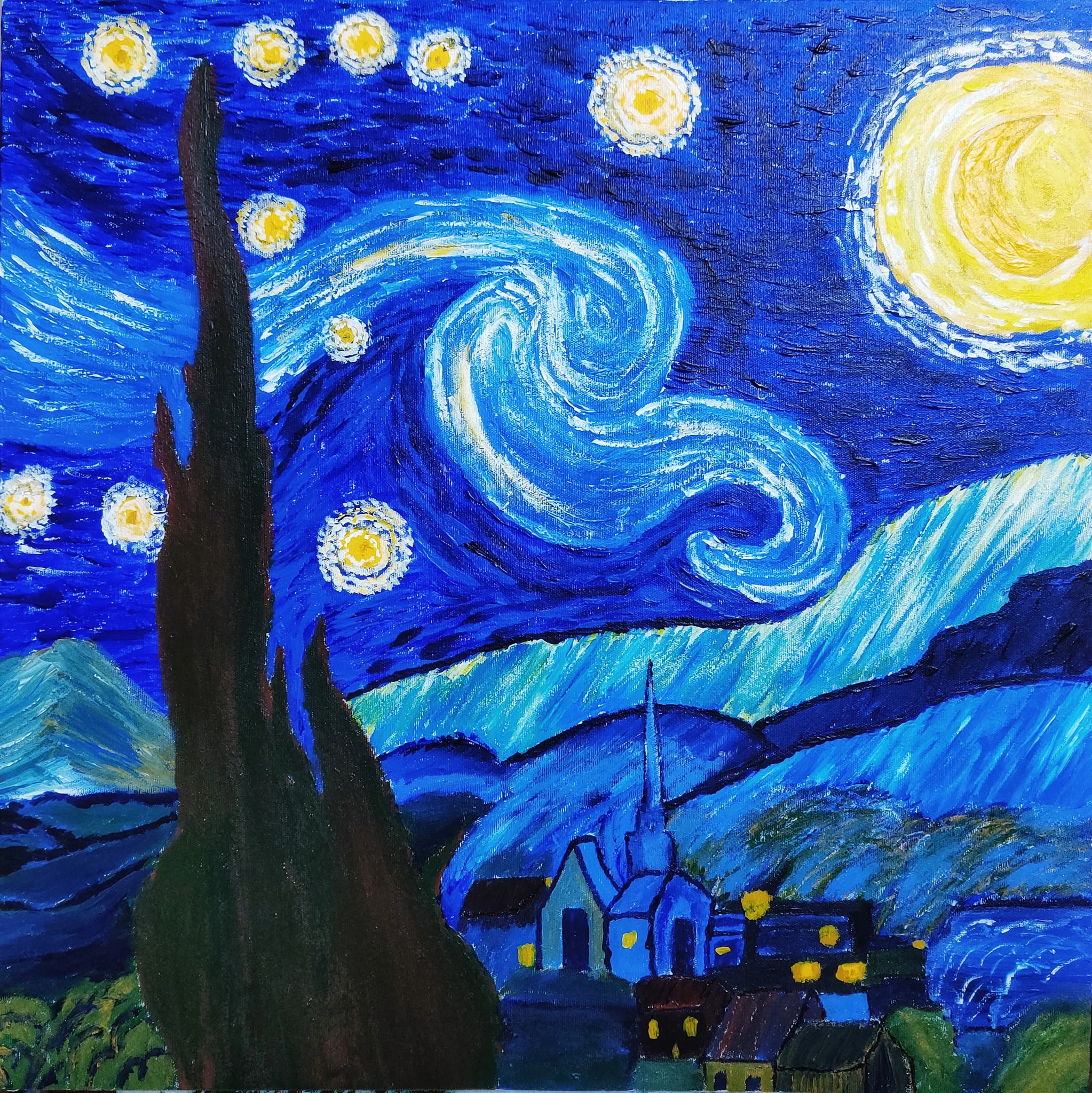 Recreated Painting: The Starry Night