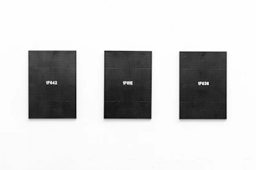 Work No.128: Slightly Smiling Face, Disappointed Face, Face Without Mouth- triptych