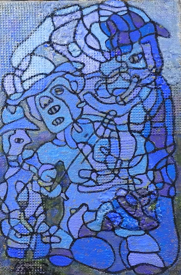 Play the violin (blue)