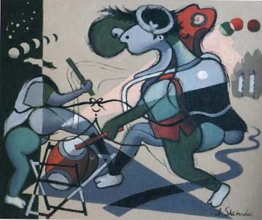 Festival Taiko (early work of thought painting)