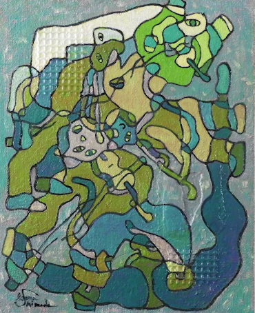 Play the violin (green, blue)