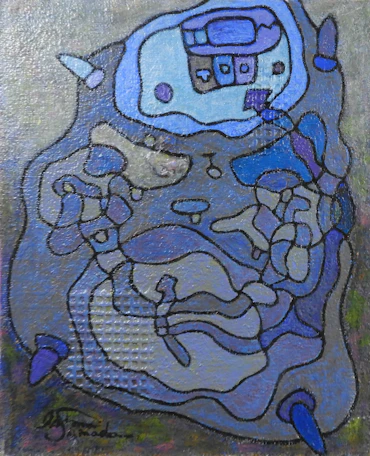 Table clock (blue)