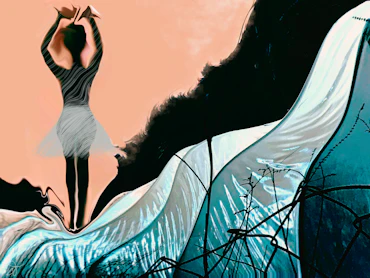Ballerina Sending a Message
