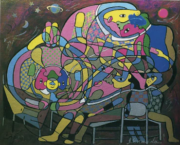 Family group (early work of thought painting)