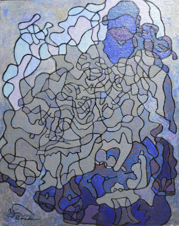 Play the violin (blue)