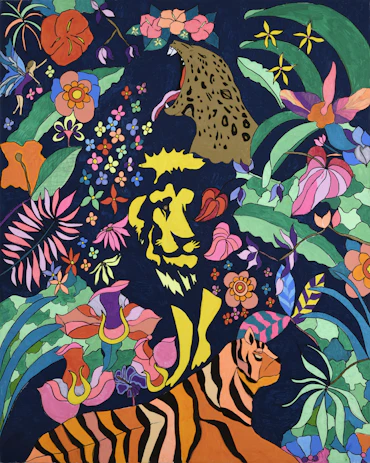 Felines and Flowers
