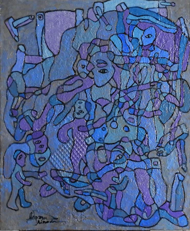 irgin Mary and children (blue)
