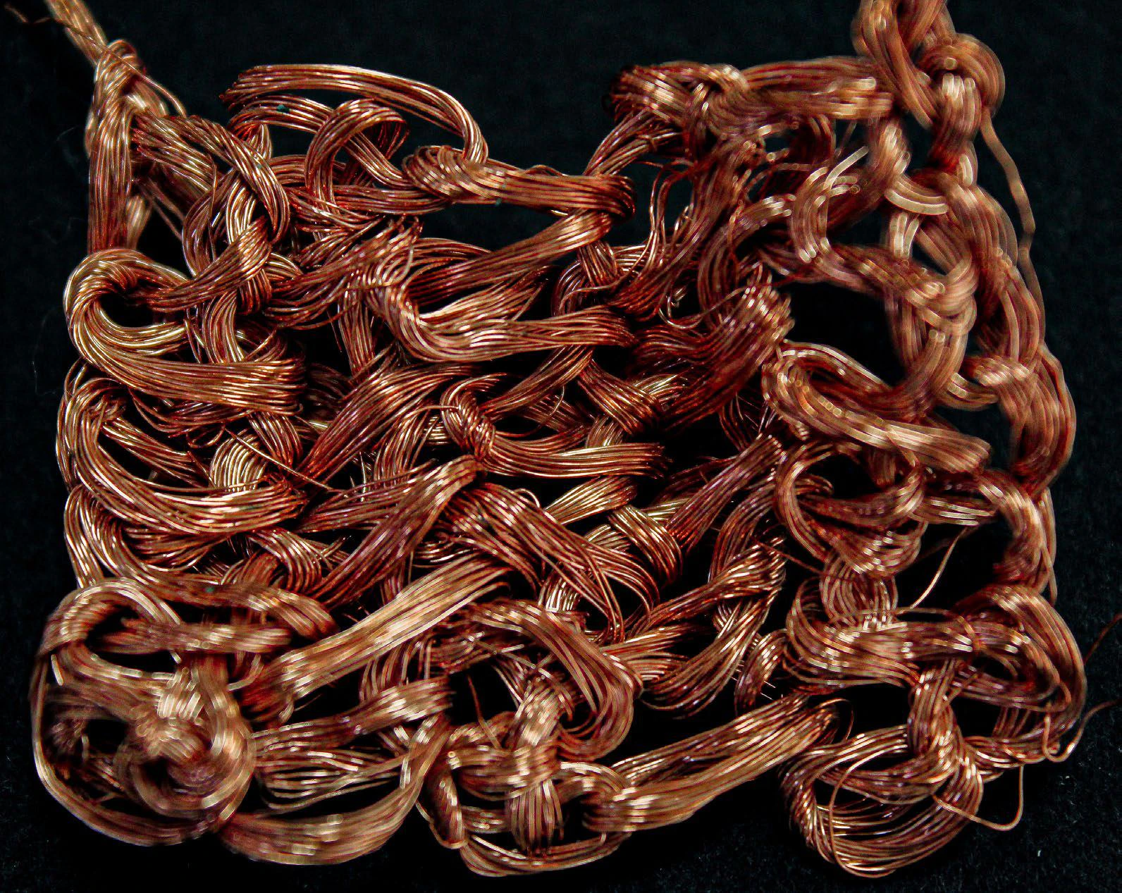 Crocheting with Copper Wire (exploratory series) by Sulafa Mohammed...