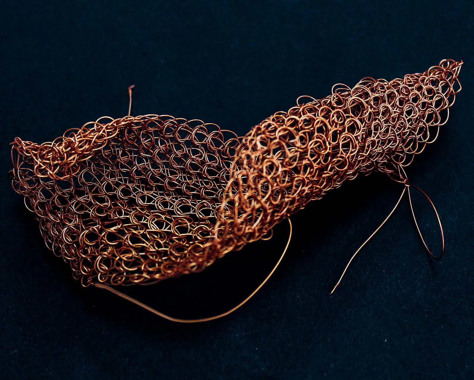Crocheting with Copper Wire (exploratory series) by Sulafa Mohammed...