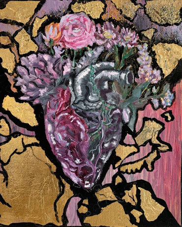 Herz mit Blumen