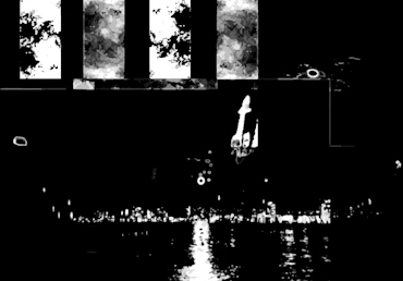 die Vikinger Krieger und Titanic bei Nacht