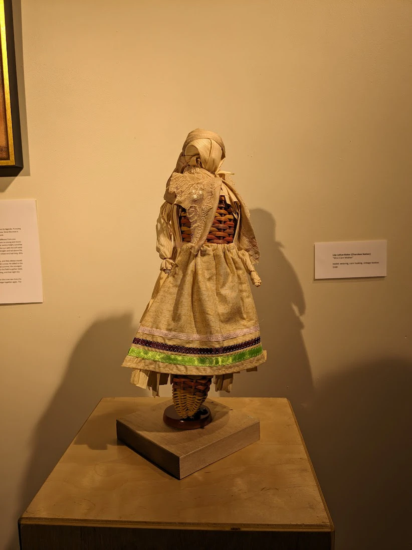 Cornhusk and Rattan Woven Doll