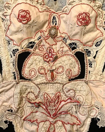 Opulent Heavily Beaded Edwardian lace corset