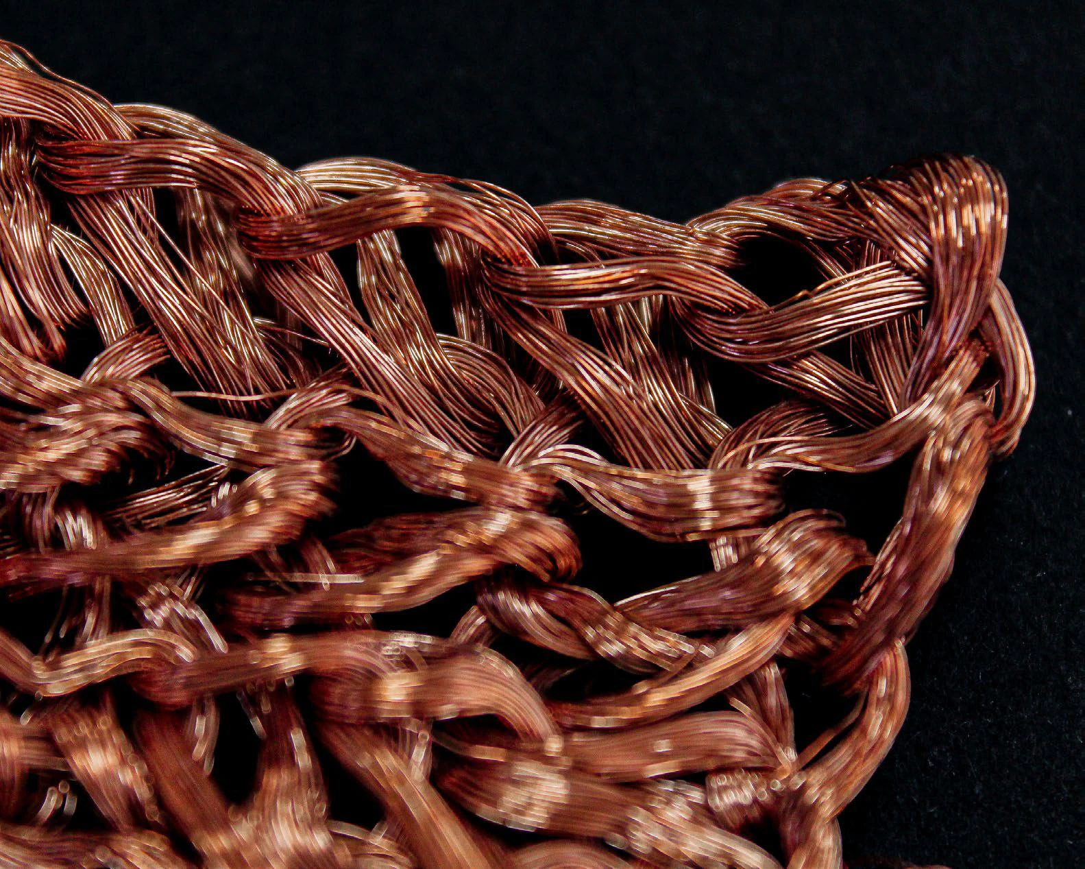 Crocheting with Copper Wire (exploratory series) by Sulafa Mohammed...