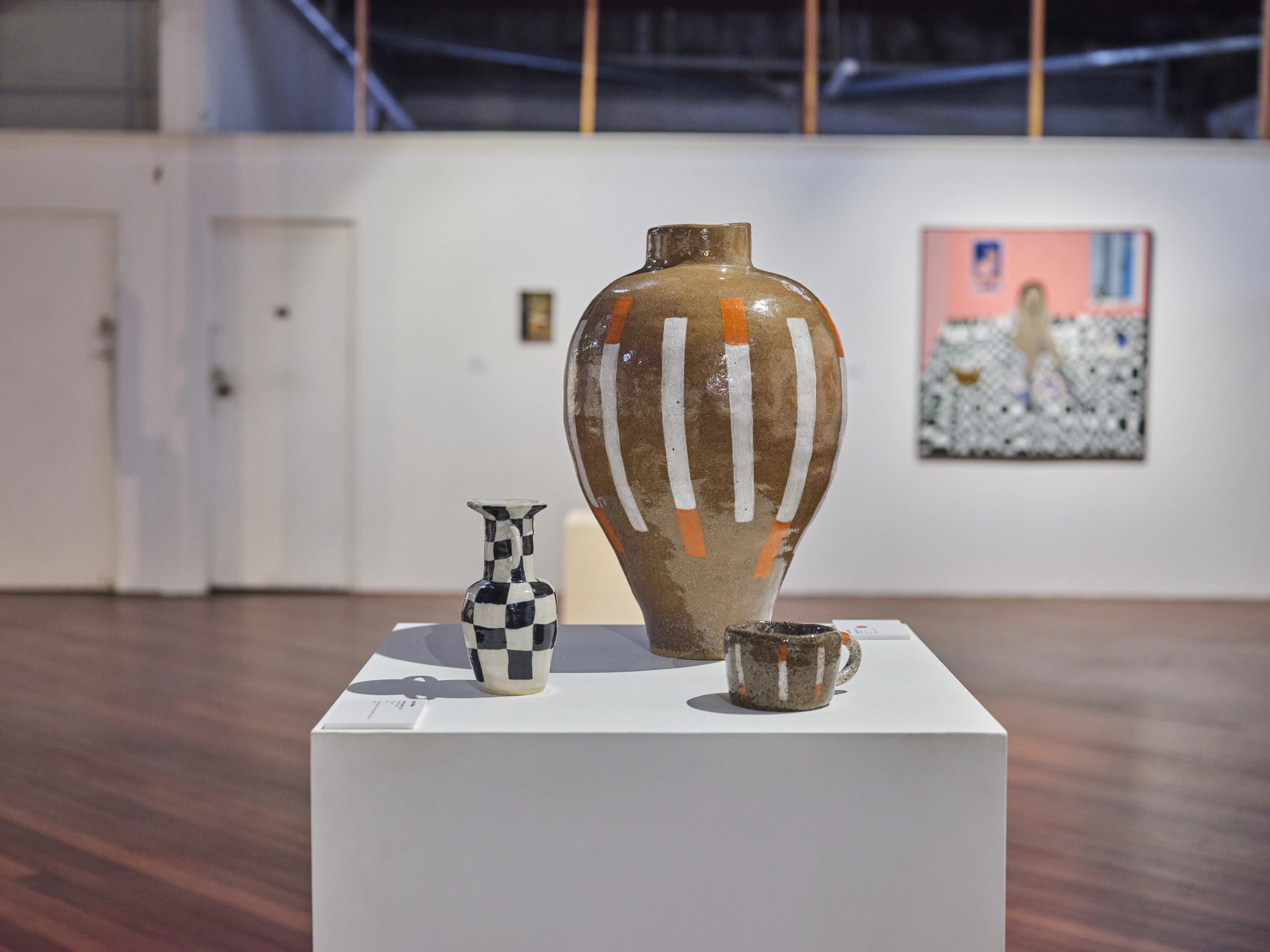 Left To Right: Fancy Vase, Ciggie Vase, Ciggie Mug
