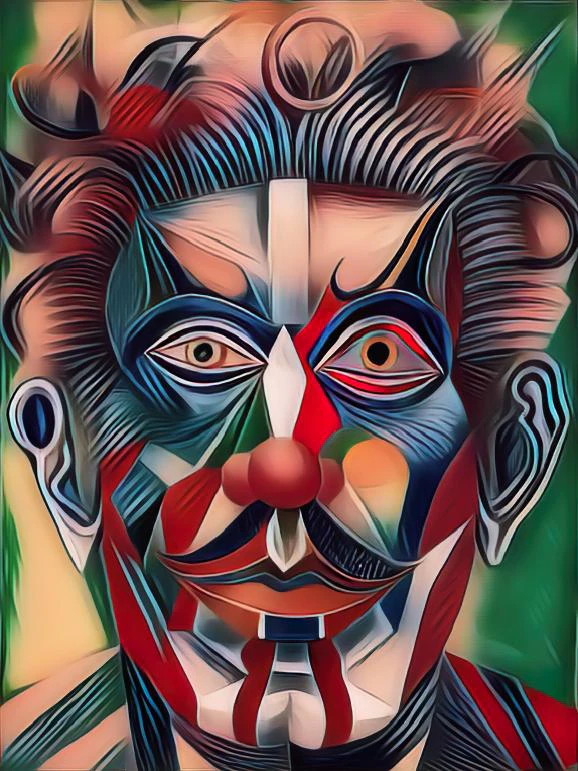 The clown's mask