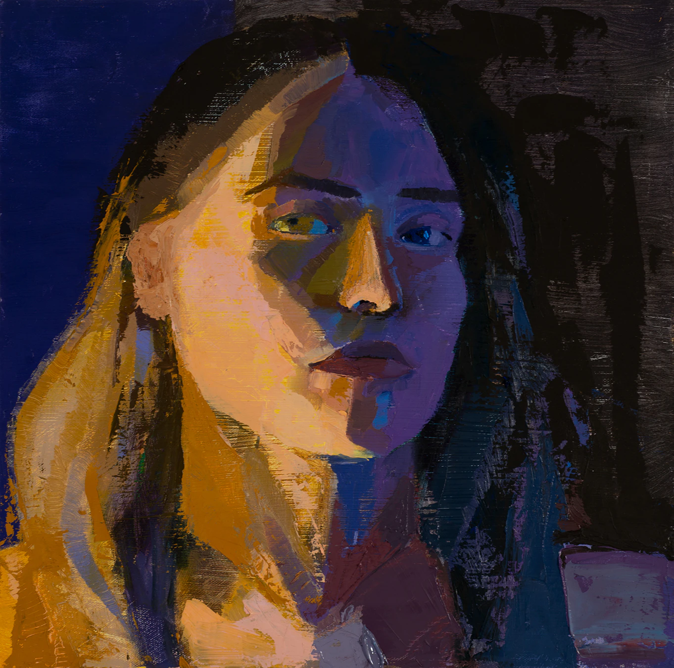 Self Portrait in Blue Light