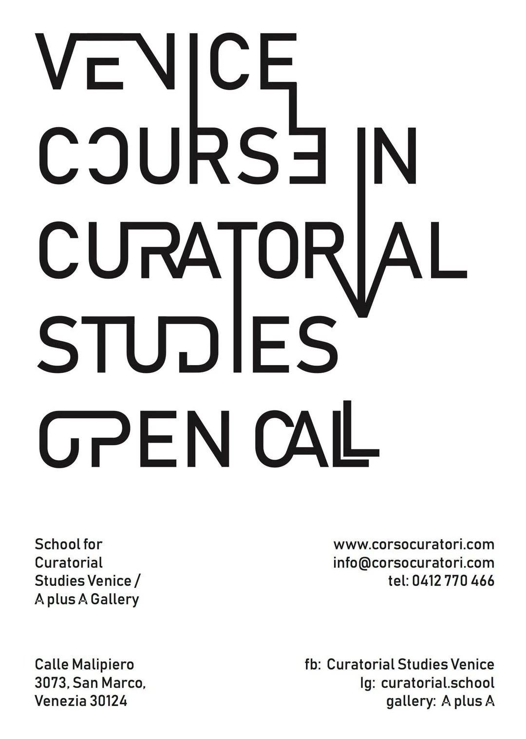 Open Call in Curatorial Studies Venice