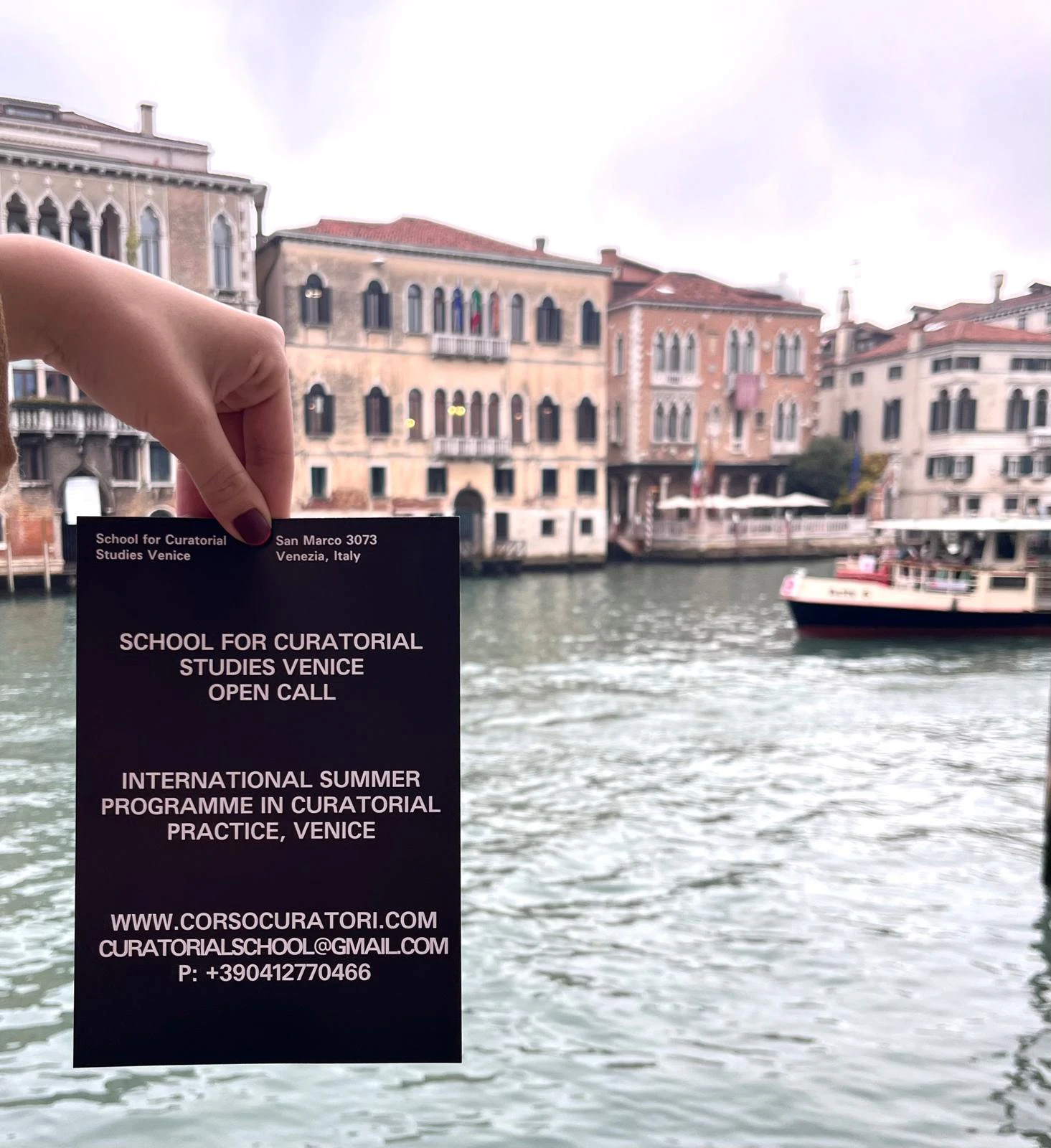 The Venice International Summer School in Curatorial Studies Open Call