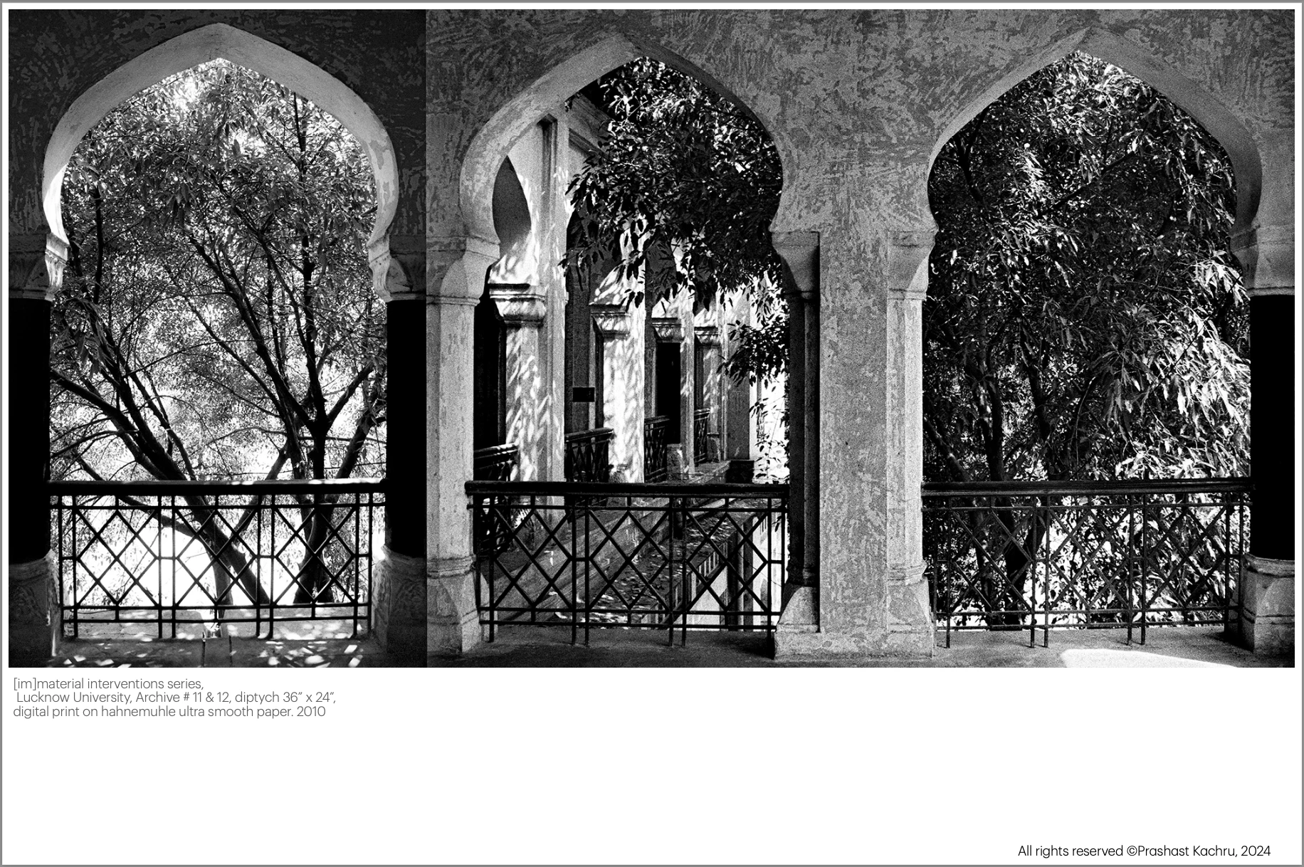 [im] material interventions series Lucknow University, Archive # 11 & 12, diptych