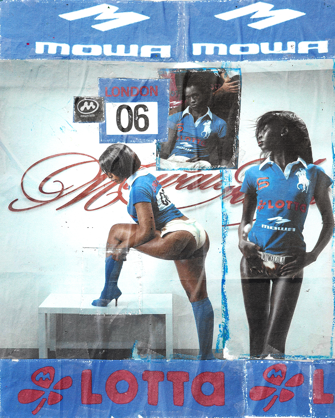 Mowalola Blue Polo (Mixed Media)