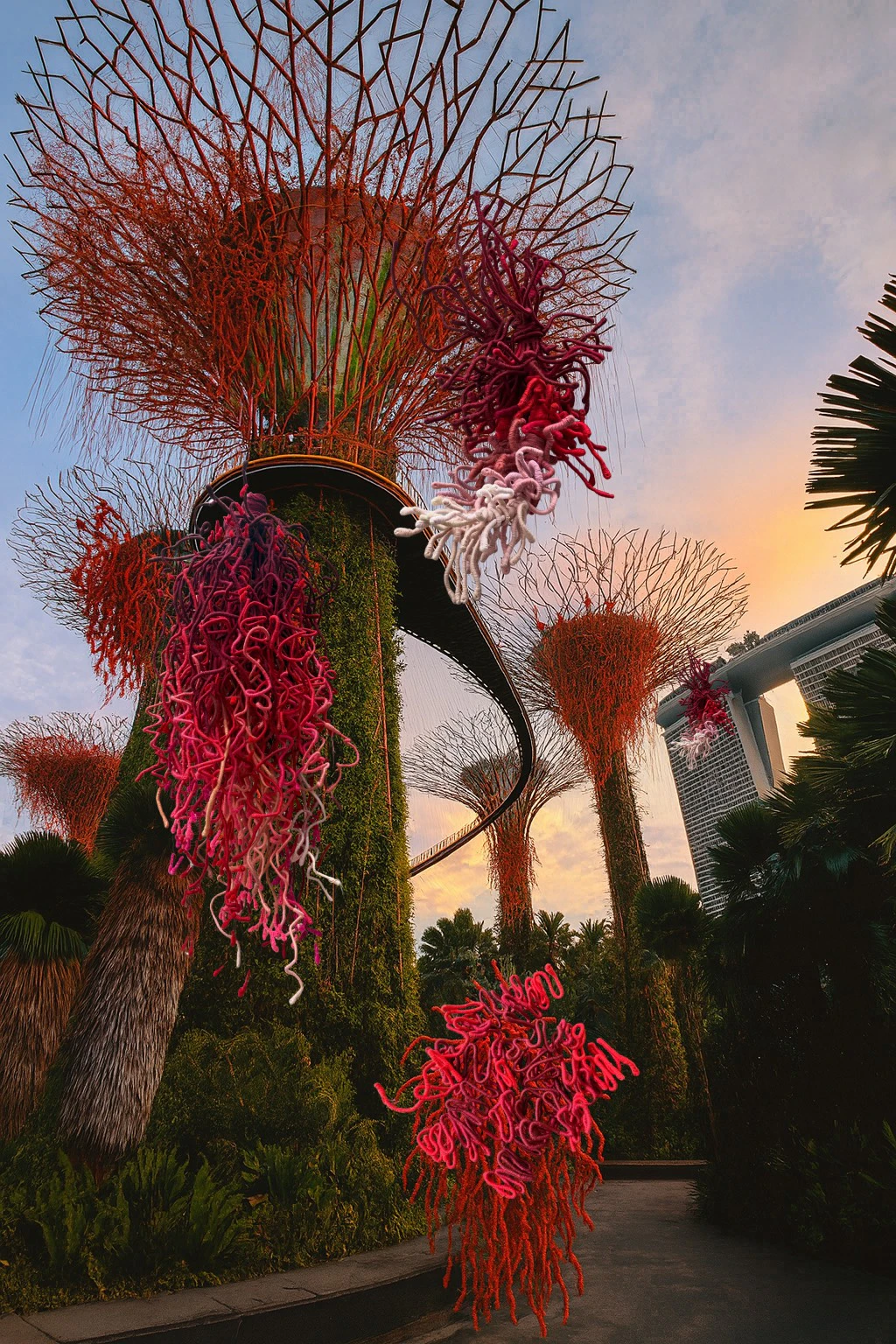 Artistic visualization inspired by Gardens by the Bay, Singapore