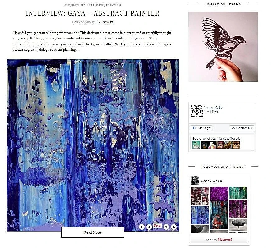 Jung Katz Interview with Gaya, Abstract Painter