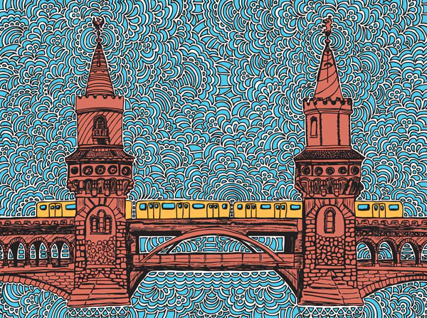 Oberbaumbrücke Drawing Meditation by KPdesign...