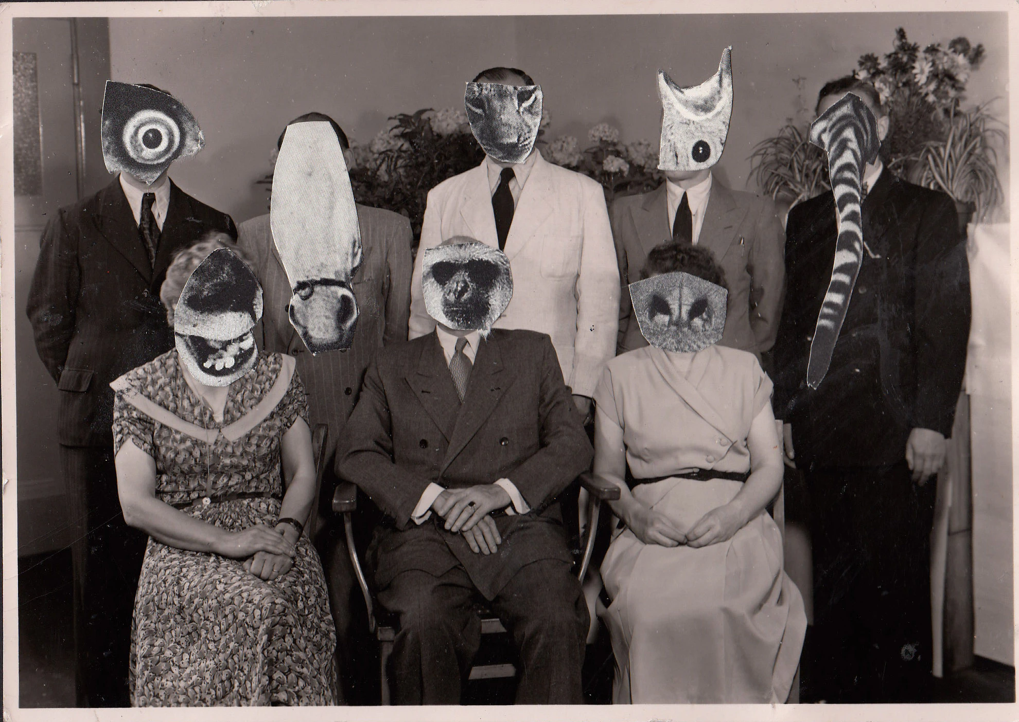 Selection of collages on old photographs I - 2014 / 2016 by Taher JAOUI...