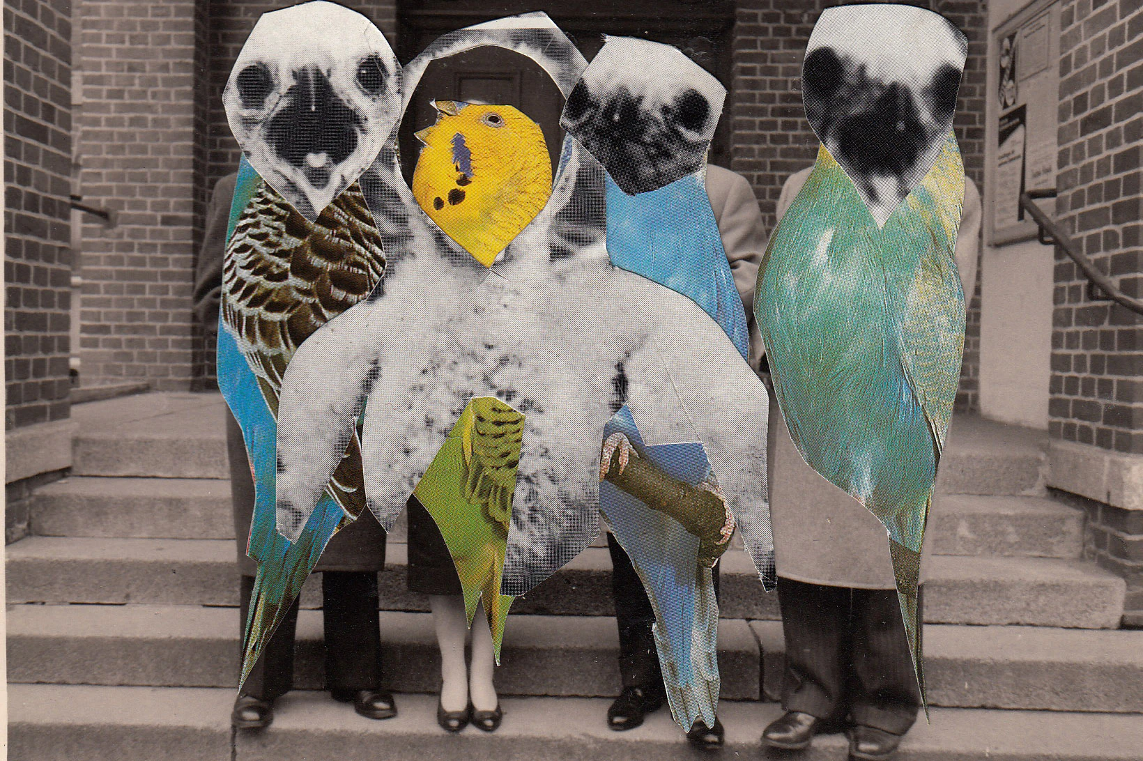 Selection of collages on old photographs I - 2014 / 2016 by Taher JAOUI...