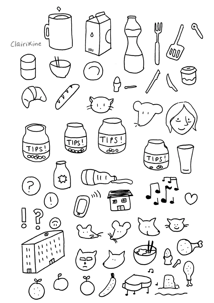 Sketchbook doodles by Clairikine...