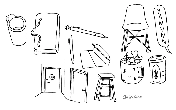 Sketchbook doodles by Clairikine...