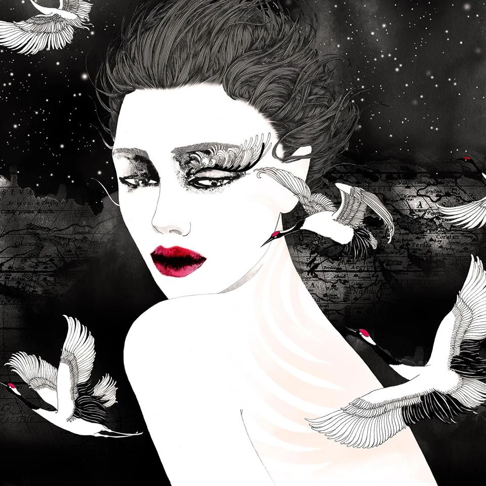 Adversiting illustrations for La Perla Italian Luxury Lingerie by Noumeda Carbone...