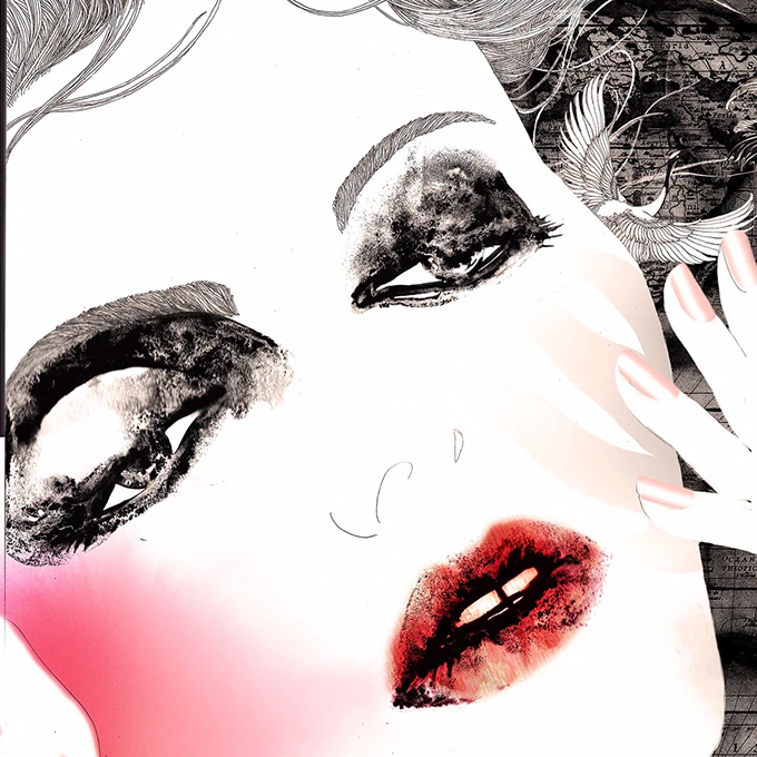 Adversiting illustrations for La Perla Italian Luxury Lingerie by Noumeda Carbone...