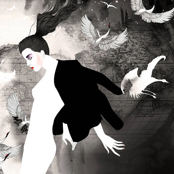 Adversiting illustrations for La Perla Italian Luxury Lingerie by Noumeda Carbone...