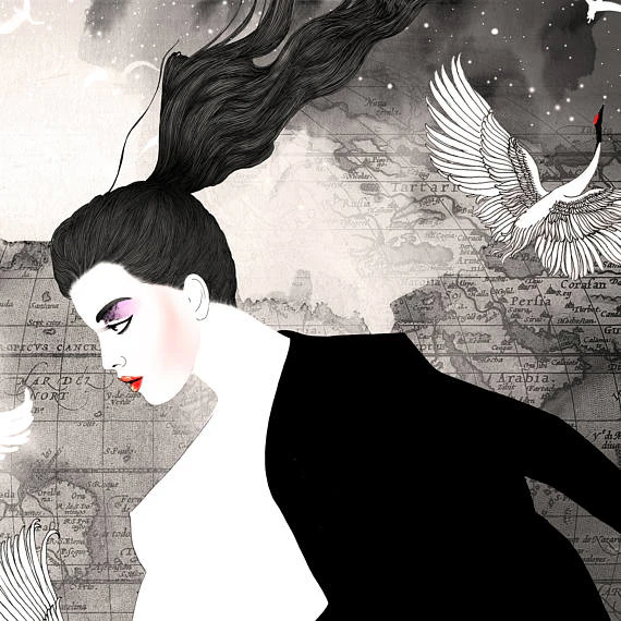 Adversiting illustrations for La Perla Italian Luxury Lingerie by Noumeda Carbone...