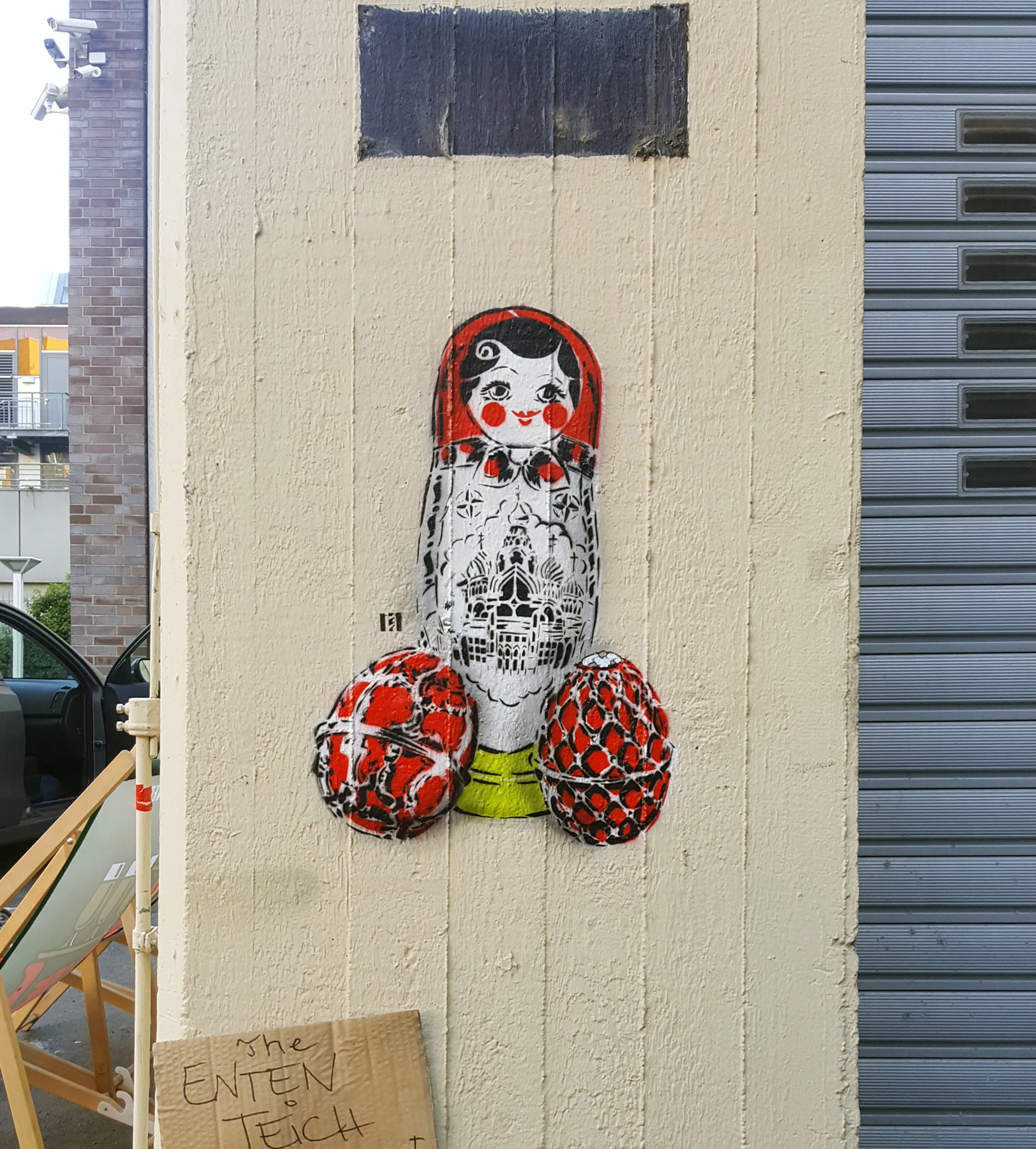 East vs. West (Matryoshka Russian Doll)- Stencil Street Art by Ostap by OSTAP (OST.UP)...