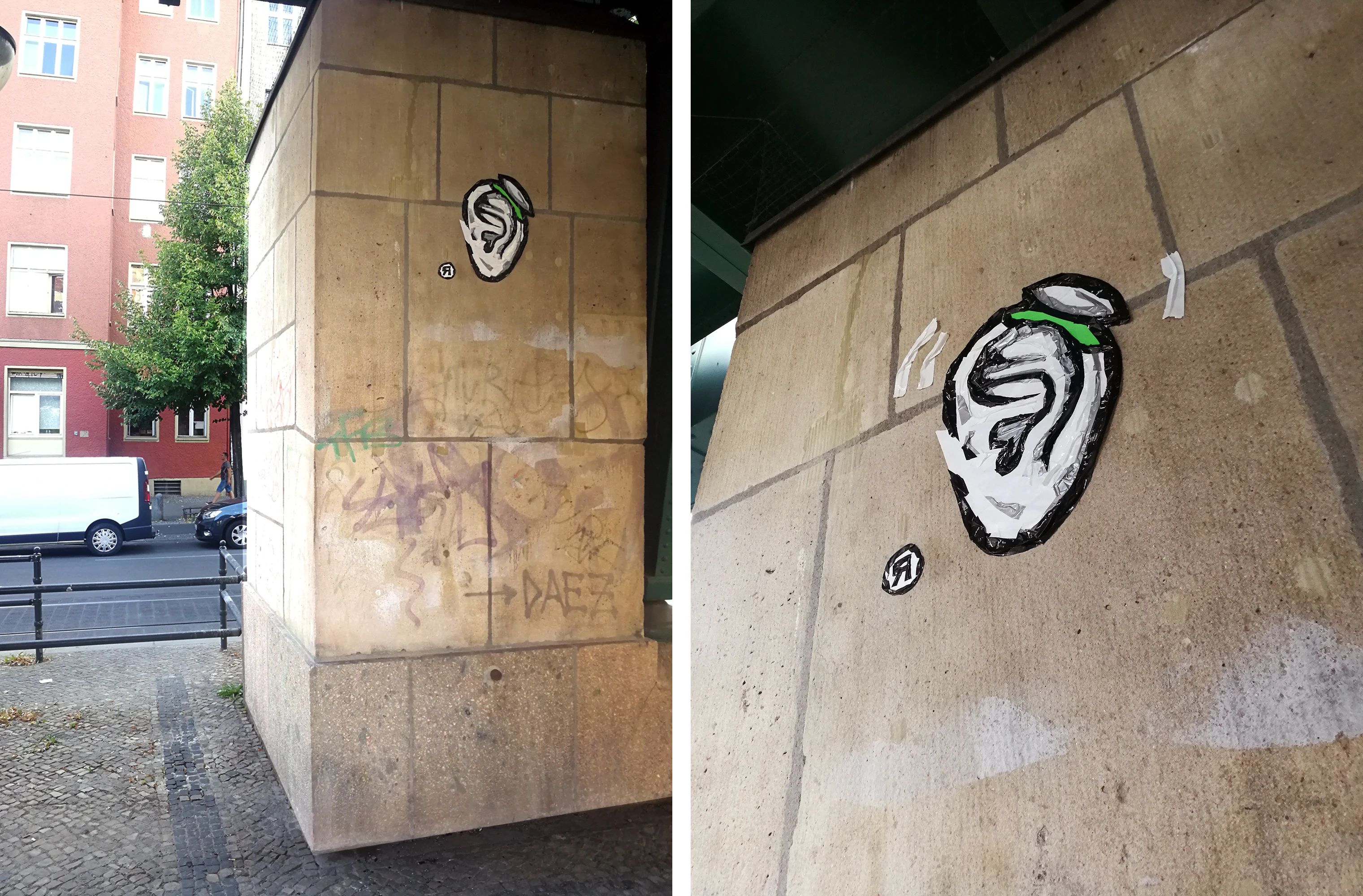 SELFIES (My deaf Ears)- Duct Tape Street Art  by OSTAP (OST.UP)...