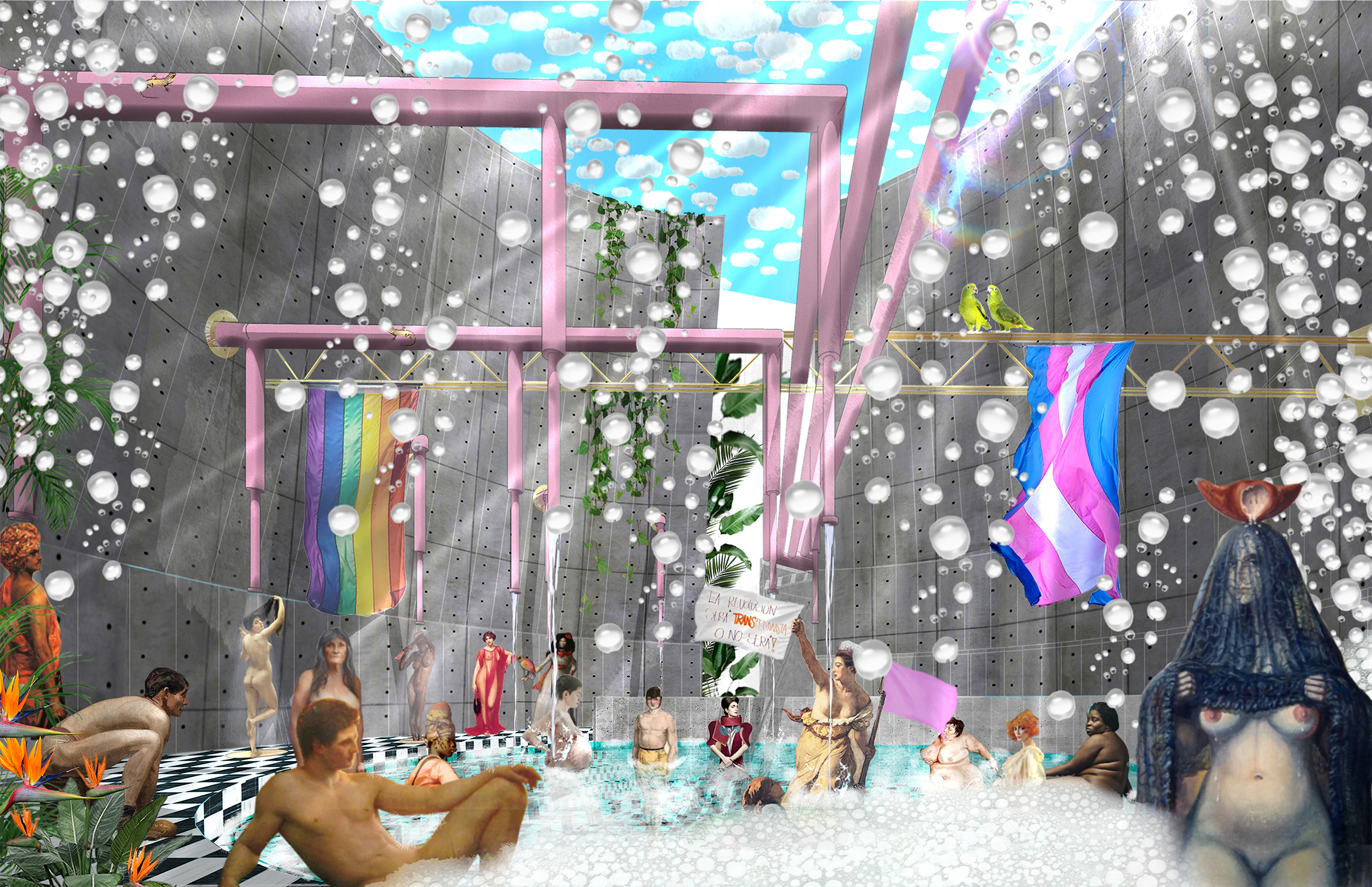 The Baths for Queer Defense and [De]liberation  by Reily J. Calderón Rivera...