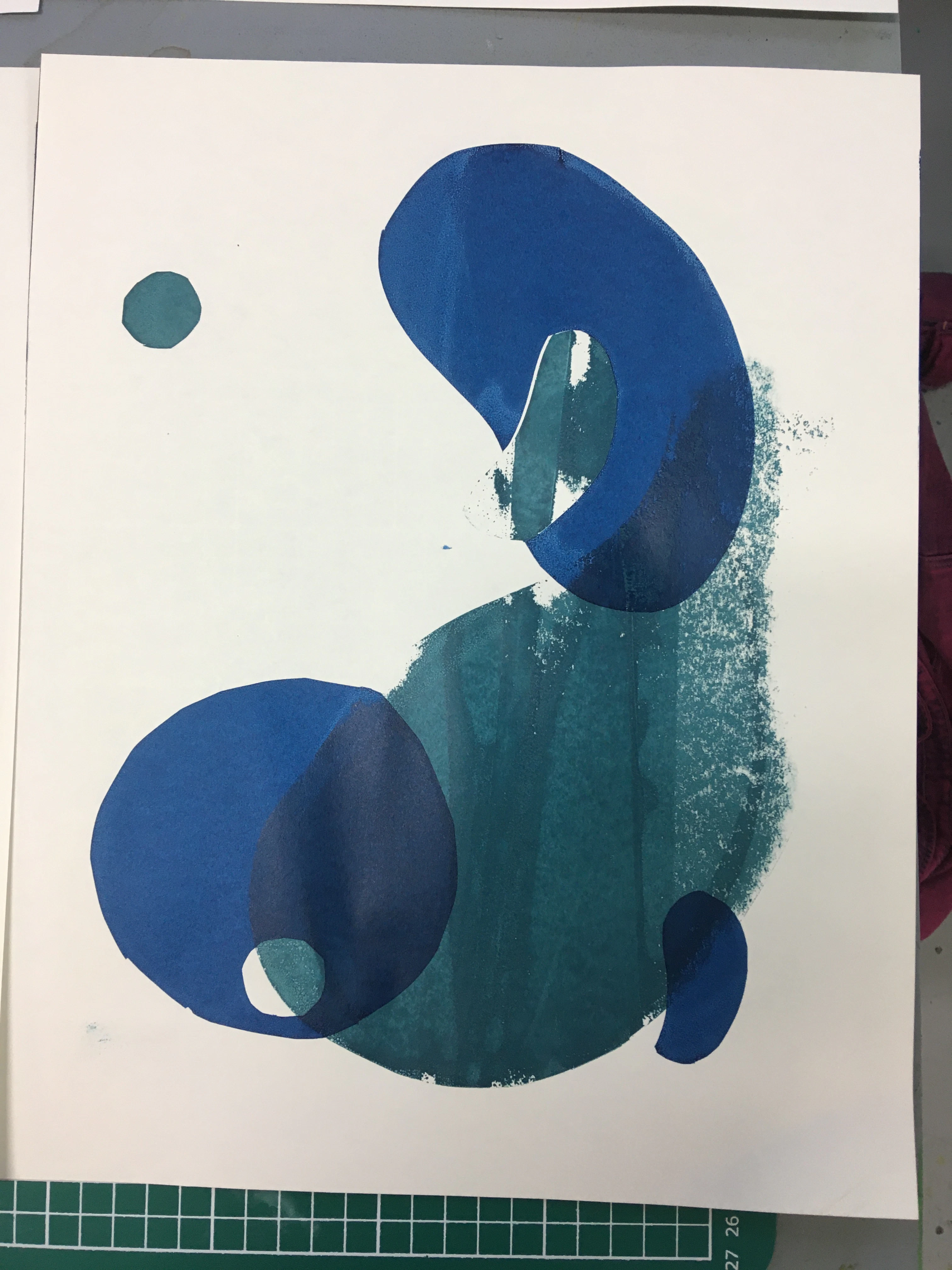 Introductory screen prints by Olivia Crawley...