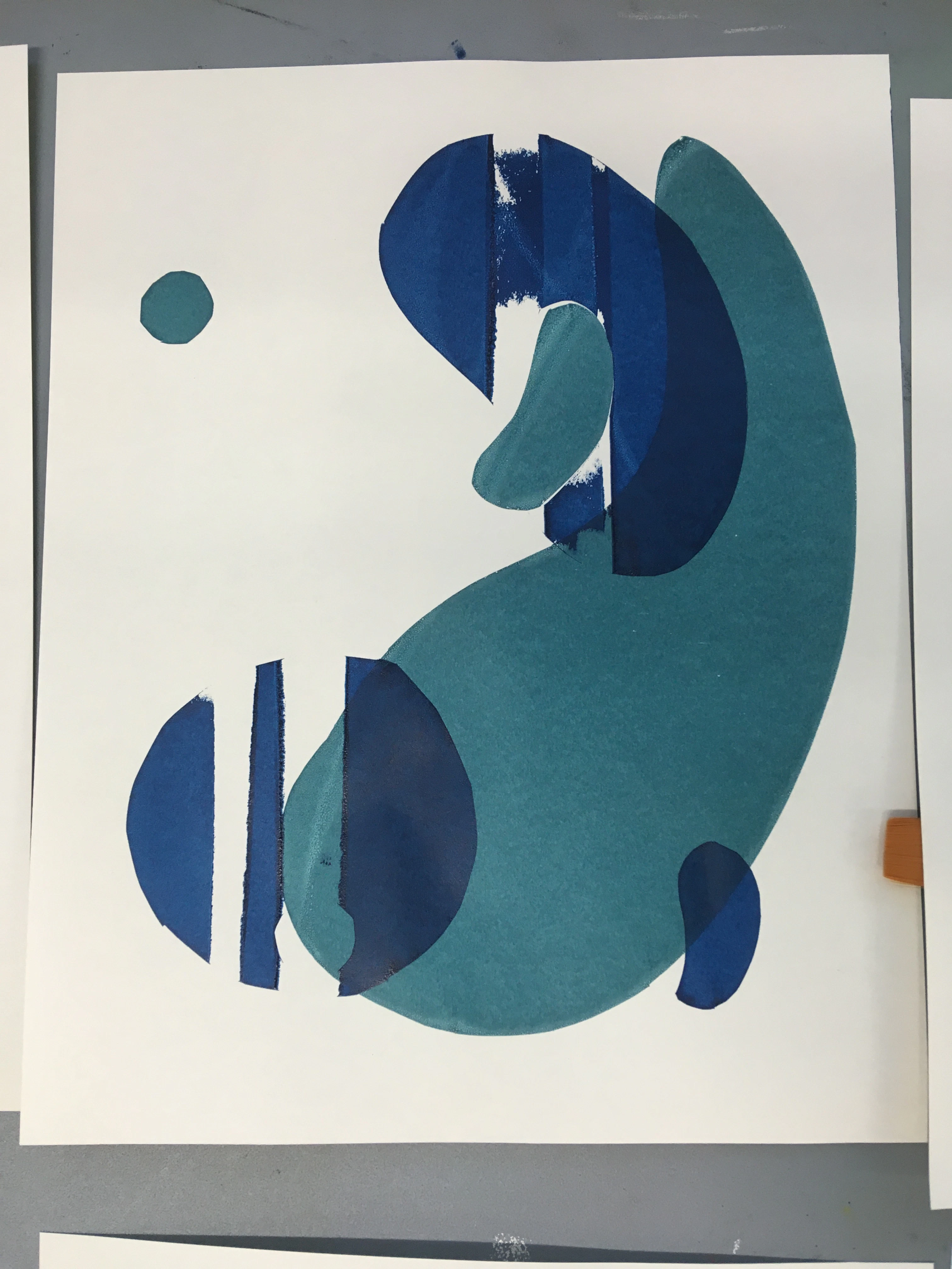 Introductory screen prints by Olivia Crawley...