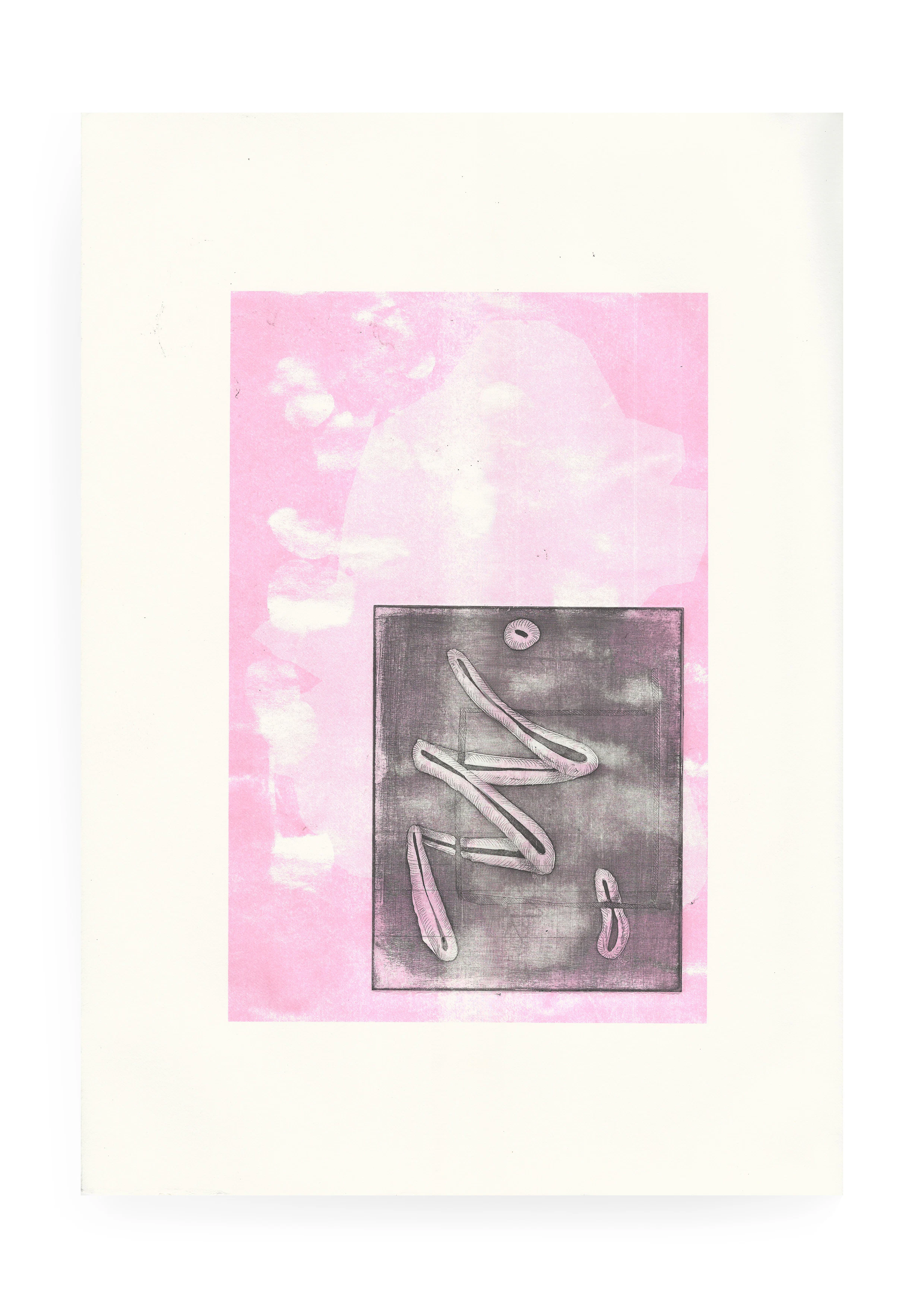 Risograph + Elctro-etching experimental prints by George W Stewart...