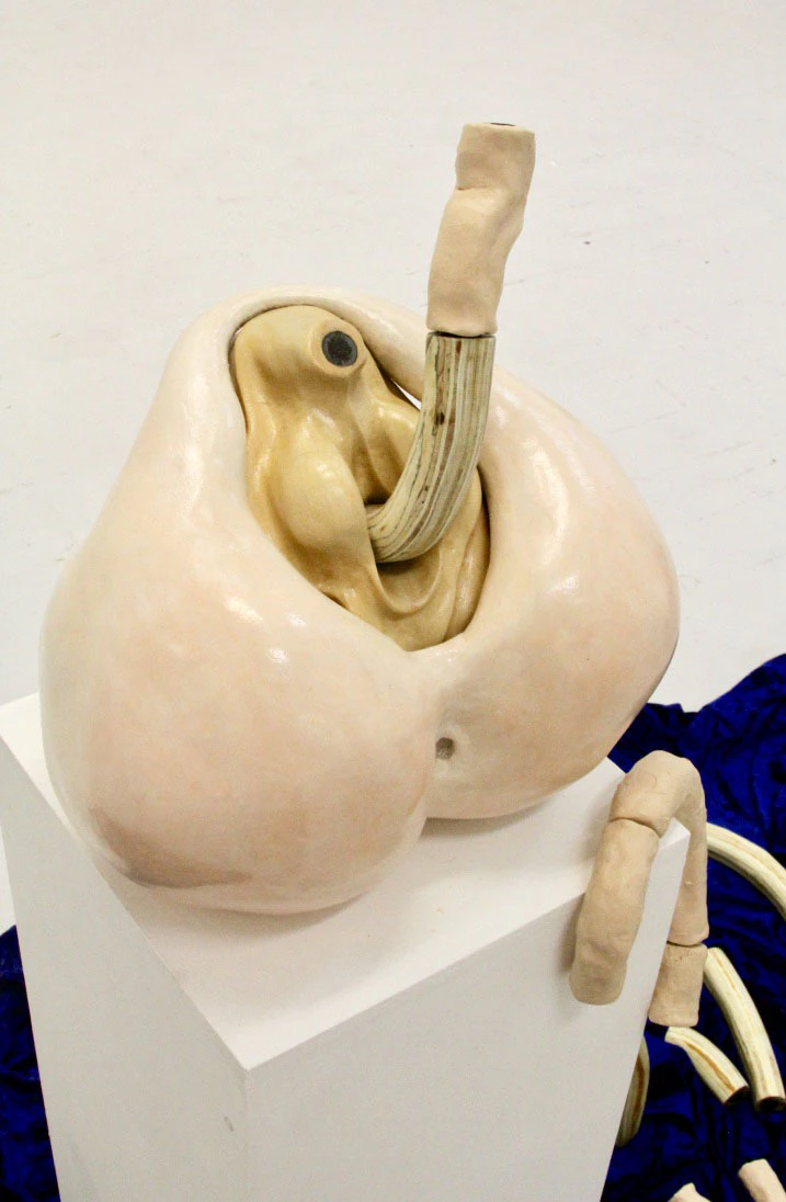 “Sex Lego” 2020, plaster, wood, silicone. by Li Hei Di...