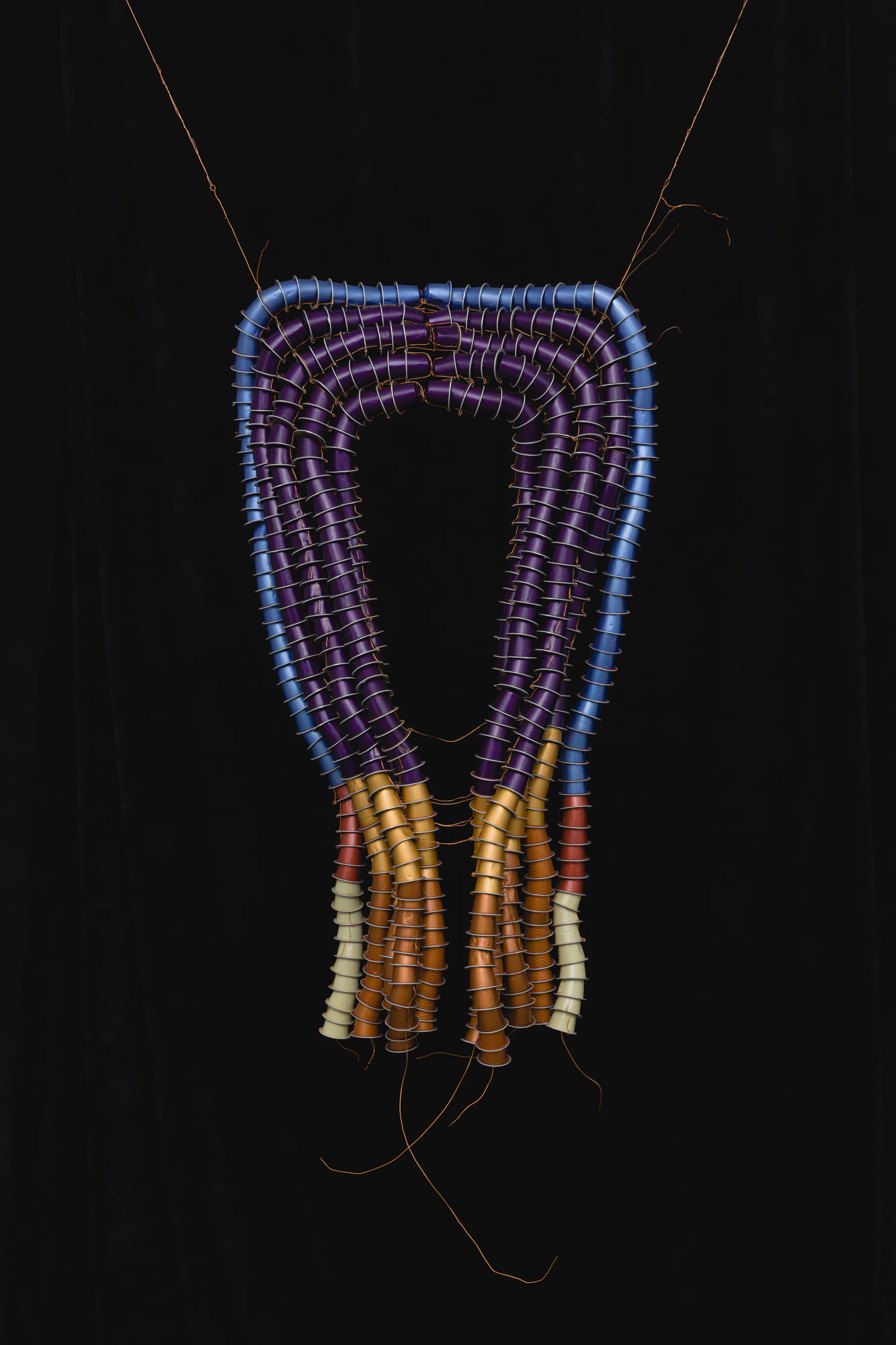 Sharp garments for desperate shamans: wearable cocar by Sandra Lapage...