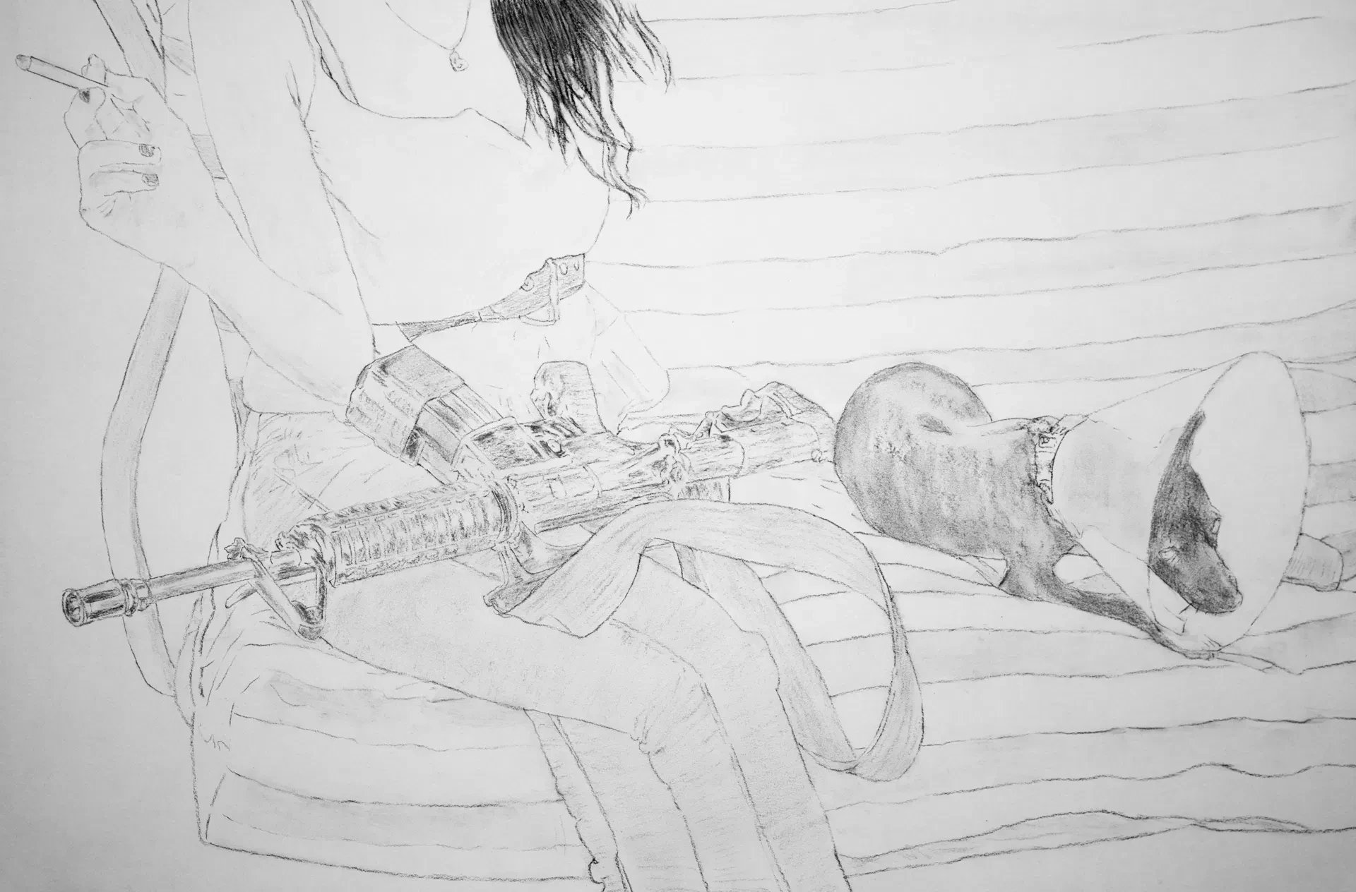 Life During Wartime - Charcoal by Romeo Alaeff...