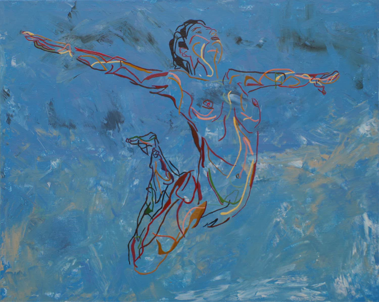 Painting XXIII 14 - Jumping woman