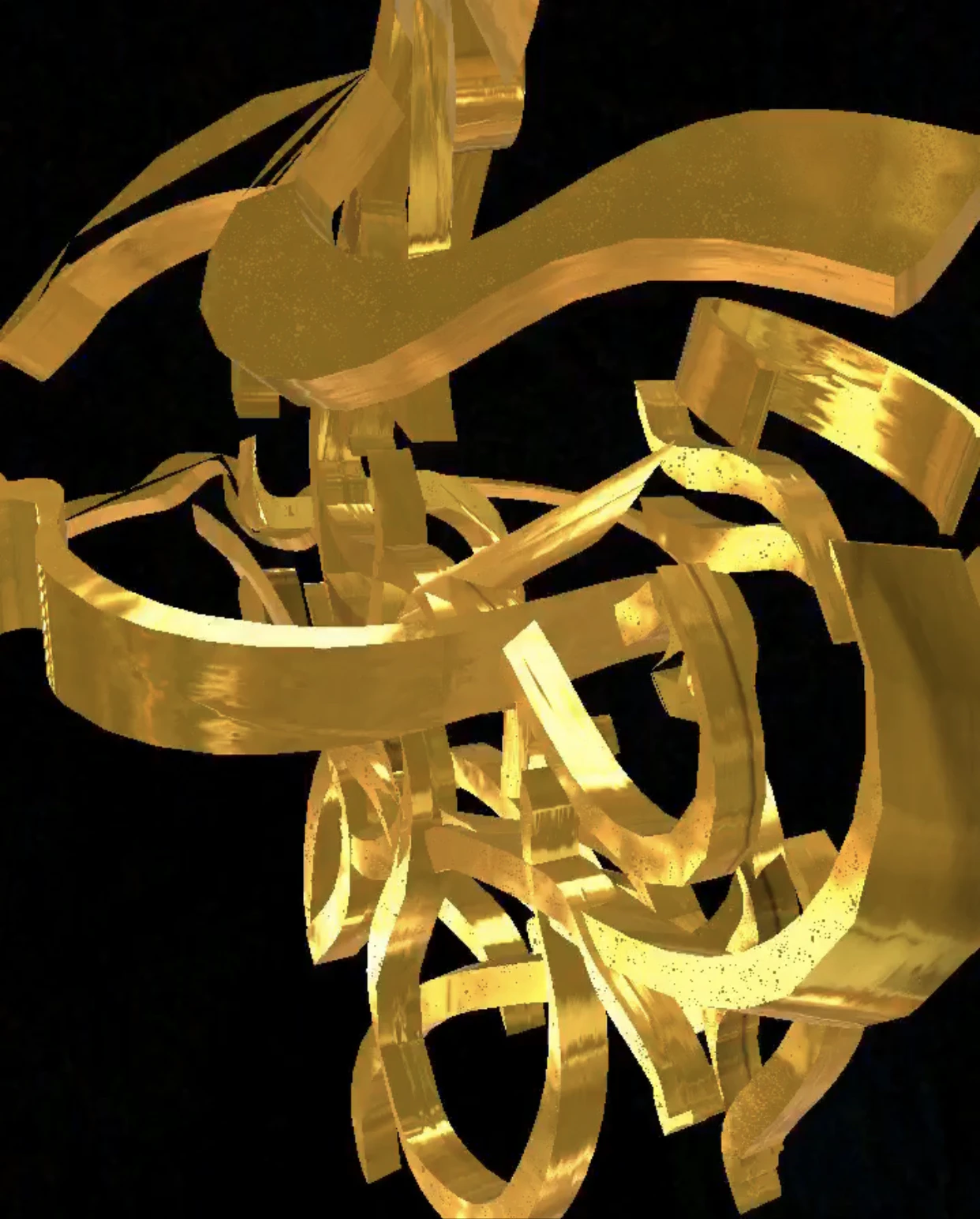 Born Calligraphy Vo1, 2019, AR sculpture, QR code by Vira DG...