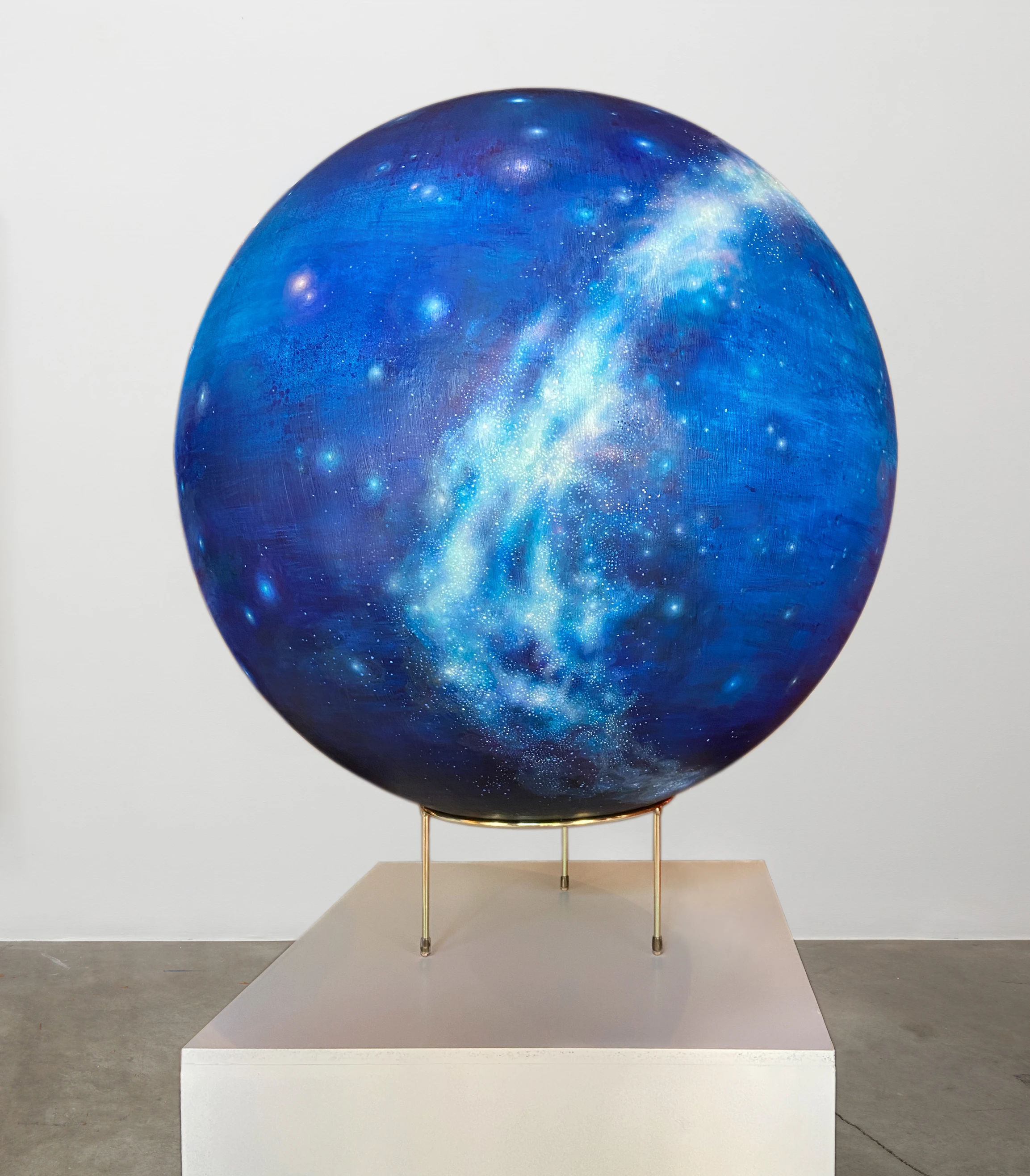 Deep sky, 2020, acrylic on Styrofoam, 50 cm sphere