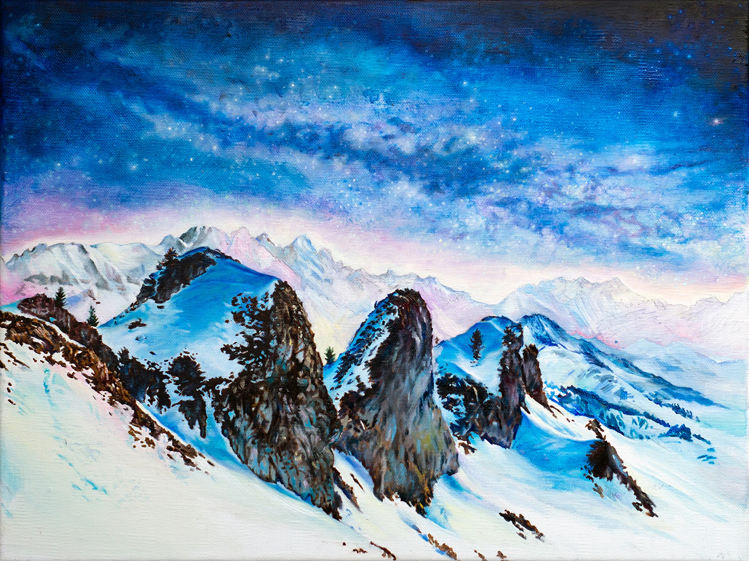 Winter Silence, 2020, Oil on canvas, 30 x 40 cm